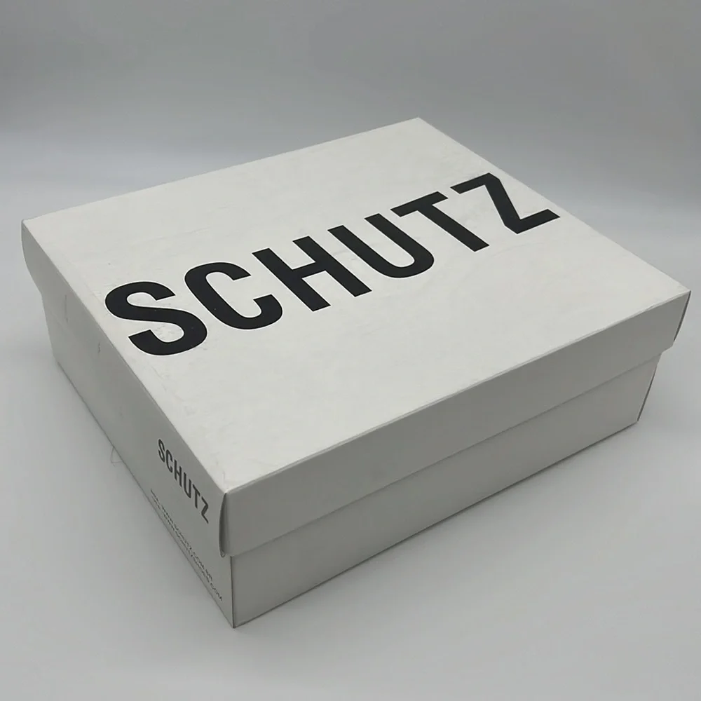 SCHUTZ NWB Aryia Metallic Faux Leather Platform Sandals Spechio Holographic